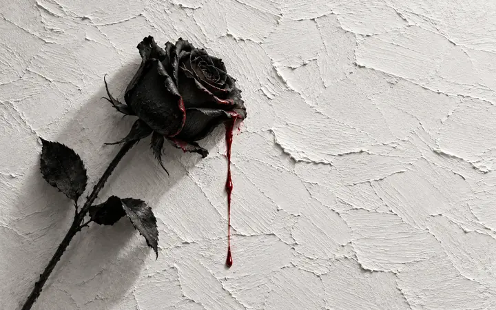 Black Rose: One flower, one drop.
